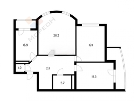 Продается 3-комнатная квартира Циолковского ул, 111.6  м², 14500000 рублей