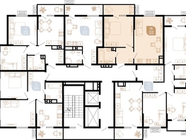 Продается 1-комнатная квартира ЖК Южане, 4 очередь литера 4, 44.4  м², 7201680 рублей