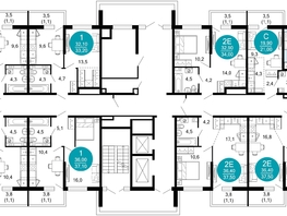 Продается 1-комнатная квартира ЖК Лестория, дом 4, 31.1  м², 13369890 рублей