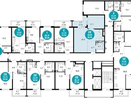 Продается 1-комнатная квартира ЖК Лестория, дом 5, 48.3  м², 17136840 рублей