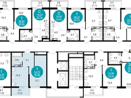 Продается 1-комнатная квартира ЖК Лестория, дом 6, 35.9 м², 15027740 рублей