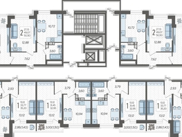 Продается 2-комнатная квартира ЖК Смородина, литера 11, 49.76  м², 6175216 рублей