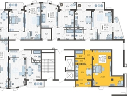 Продается 1-комнатная квартира ЖК Режиссёр, литера 4, 51.13  м², 6723595 рублей