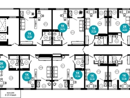 Продается 1-комнатная квартира АО Нескучный сад, корпус 1, 23.3  м², 31291900 рублей