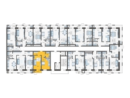 Продается 1-комнатная квартира ЖК Небо, литера 6, 42.1  м², 6862300 рублей