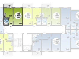 Продается 1-комнатная квартира ЖК Романовский, литера 1, 35.67  м², 4519389 рублей