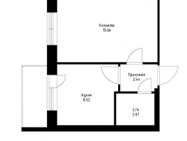 Продается 1-комнатная квартира Рождественская Набережная ул, 29.6  м², 4850000 рублей