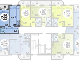 Продается 2-комнатная квартира ЖК Восточный, литера 30, 47.47  м², 5867292 рублей