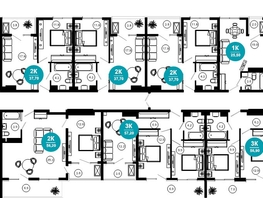 Продается 1-комнатная квартира АО Нескучный сад, корпус 1, 22.6  м², 31348460 рублей