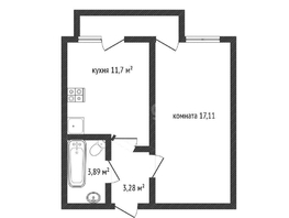 Продается 1-комнатная квартира Московская ул, 35.4  м², 3600000 рублей