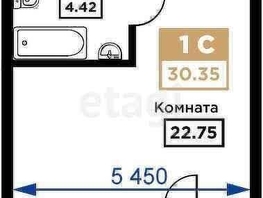 Продается Студия ЖК Сердце, 30.4  м², 6900000 рублей