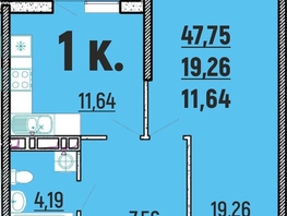 Продается 1-комнатная квартира ЖК Клубный дом Агой, 47.75  м², 9550000 рублей