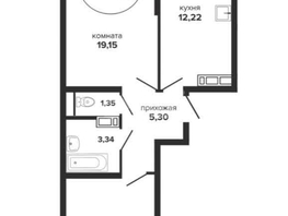 Продается 2-комнатная квартира ЖК Гулливер, литера 1, 56.55  м², 6100000 рублей