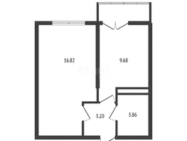 Продается 1-комнатная квартира ЖК Гулливер, литера 1, 33.56  м², 4800000 рублей