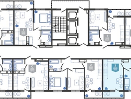 Продается 2-комнатная квартира ЖК Облака-3, дом 1, 59.5  м&sup2;, 11499803 рублей