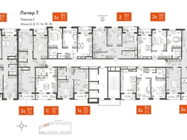 Продается 2-комнатная квартира ЖК Все Свои VIP, литера 7, 58.8 м², 14406000 рублей