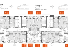 Продается 2-комнатная квартира ЖК Все Свои VIP, литера 8, 48.97 м², 12487350 рублей