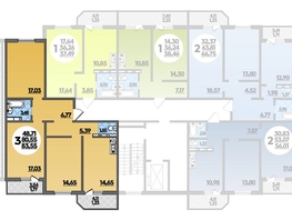 Продается 3-комнатная квартира ЖК Молодежный 2, литера 6, 83.55  м², 8898075 рублей