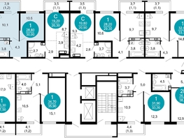 Продается 1-комнатная квартира ЖК Лестория, дом 6, 30  м², 13872000 рублей