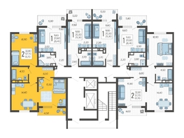 Продается 2-комнатная квартира ЖК Горный квартал, литера 2, 61.7 м², 18460640 рублей
