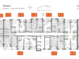 Продается 3-комнатная квартира ЖК Все Свои VIP, литера 4, 88.95 м², 21970650 рублей
