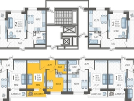 Продается 1-комнатная квартира ЖК Смородина, литера 11, 32.95 м², 5202805 рублей