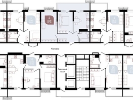 Продается 2-комнатная квартира ЖК Отражение, 2 очередь литера 4, 57.2  м&sup2;, 7114429 рублей