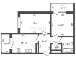 Продается 2-комнатная квартира Героев-Разведчиков ул, 58.6  м², 7450000 рублей