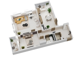 Продается 2-комнатная квартира ЖК Золотой Берег, литер 5, 91.42  м², 15540486 рублей