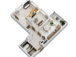 Продается 2-комнатная квартира ЖК Золотой Берег, литер 1, 58.74  м&sup2;, 11789118 рублей