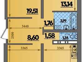 Продается 3-комнатная квартира ЖК Город у моря, литера 21, 86.83 м², 10732188 рублей
