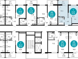 Продается 1-комнатная квартира ЖК Лестория, дом 2, 34.5 м², 19585650 рублей
