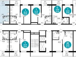 Продается 2-комнатная квартира ЖК Флора, 4 этап, 42.2 м², 20386820 рублей