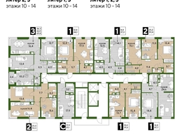 Продается 1-комнатная квартира ЖК DOGMA PARK (Догма парк), литера 2, 43.7 м², 7485811 рублей