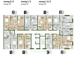 Продается 1-комнатная квартира ЖК DOGMA PARK (Догма парк), литера 2, 47.4  м², 8010600 рублей