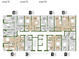 Продается 1-комнатная квартира ЖК DOGMA PARK (Догма парк), литера 3, 47.5  м², 8027500 рублей