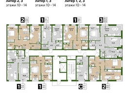 Продается 1-комнатная квартира ЖК DOGMA PARK (Догма парк), литера 3, 43.8  м², 7454760 рублей