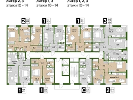 Продается 2-комнатная квартира ЖК DOGMA PARK (Догма парк), литера 9, 59.2  м², 9093120 рублей