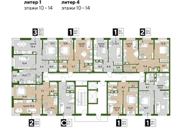 Продается 3-комнатная квартира ЖК DOGMA PARK (Догма парк), литера 12, 69  м², 9749700 рублей