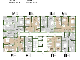Продается 3-комнатная квартира ЖК DOGMA PARK (Догма парк), литера 12, 69.3  м², 9722790 рублей
