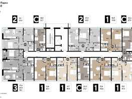 Продается 1-комнатная квартира ЖК DOGMA PARK (Догма парк), литера 16, 38.5  м², 7415100 рублей