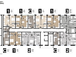Продается 3-комнатная квартира ЖК DOGMA PARK (Догма парк), литера 17, 68.7 м², 9824100 рублей