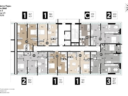 Продается 2-комнатная квартира ЖК DOGMA PARK (Догма парк), литера 19, 58.6  м², 9575240 рублей