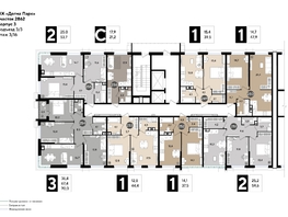 Продается 3-комнатная квартира ЖК DOGMA PARK (Догма парк), литера 19, 68.7 м², 10188210 рублей