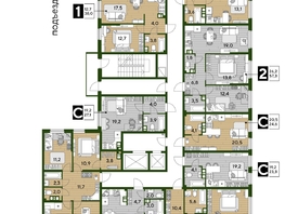 Продается 2-комнатная квартира ЖК DOGMA PARK (Догма парк), литера 21, 66.4 м², 10464640 рублей