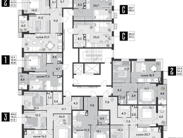 Продается 3-комнатная квартира ЖК Парк Победы 2, литера 19, 81.8  м², 12335440 рублей