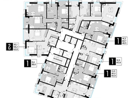 Продается 3-комнатная квартира ЖК Парк Победы 2, литера 21, 83.4 м², 11884500 рублей
