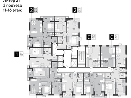 Продается 2-комнатная квартира ЖК Парк Победы 2, литера 21, 65.9 м², 10807601 рублей