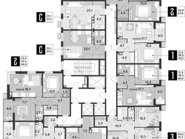 Продается 2-комнатная квартира ЖК Парк Победы 2, литера 21, 67.8  м², 10739520 рублей