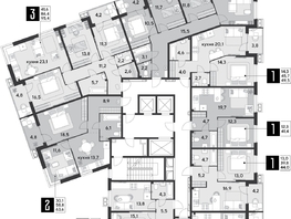 Продается 3-комнатная квартира ЖК Парк Победы 2, литера 28, 84.2 м², 11703800 рублей